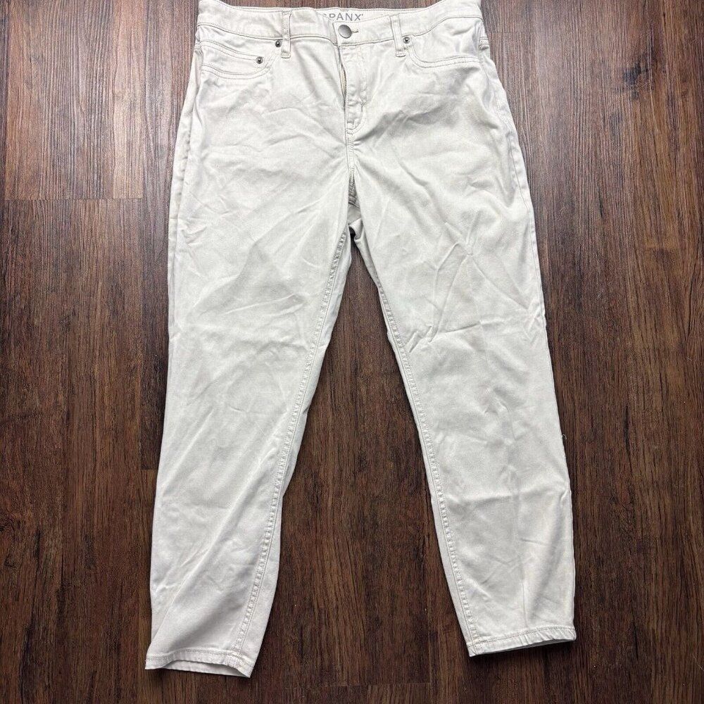 Spanx Slim-X Cropped Pants Khaki Stretch Women’s Size 31